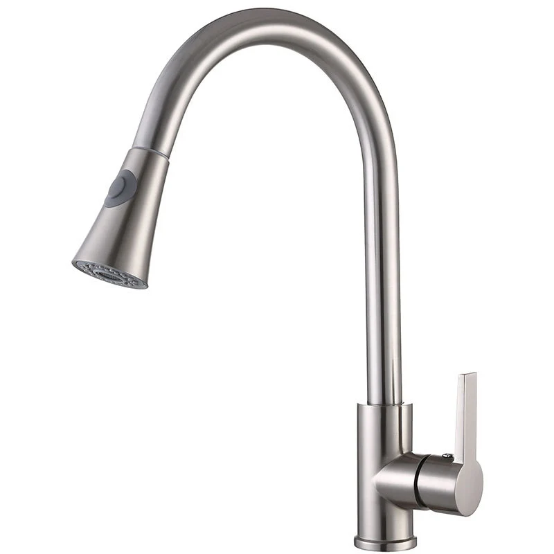 Modern Pull Down Solo Handle Kitchen Faucet 1-Hold Water Faucet