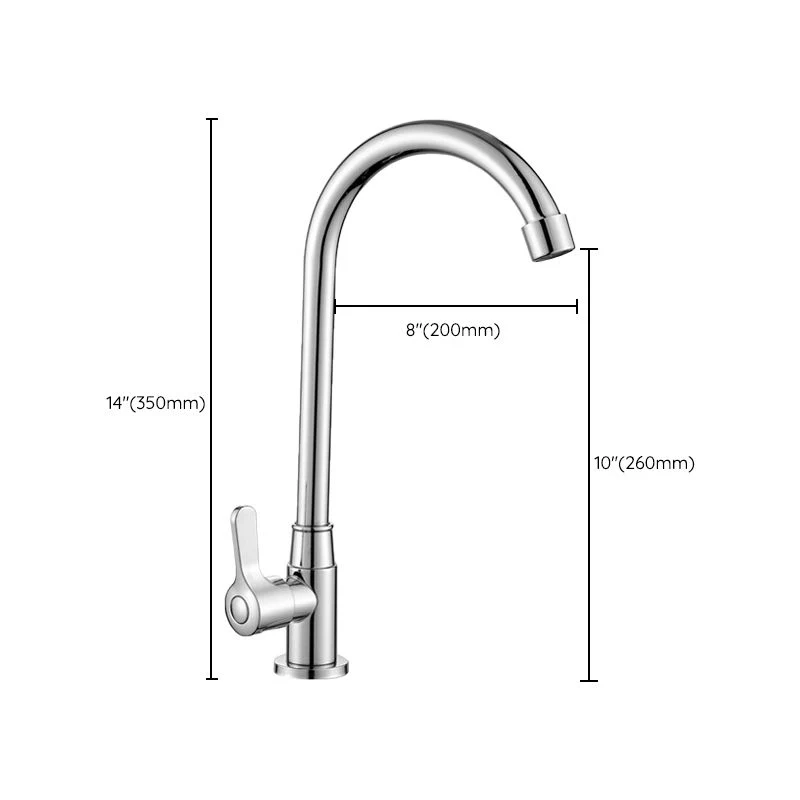 Modern Single Handle Kitchen Faucet 304 Roestvrij staal Steel Faucet Chrome