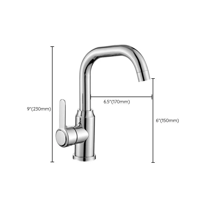 Modern Single Handle Kitchen Faucet 304 Roestvrij staal Steel Faucet Chrome