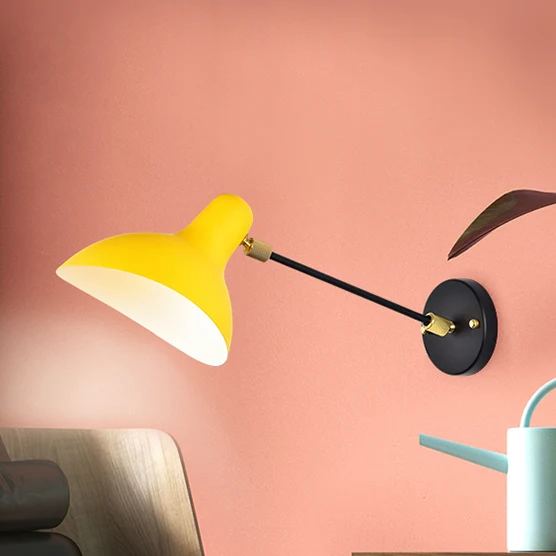Modernist Style Duckbill Sconce Lighting Metallic 1 Light Living Room Wall Mounted Lamp Black/Grey White