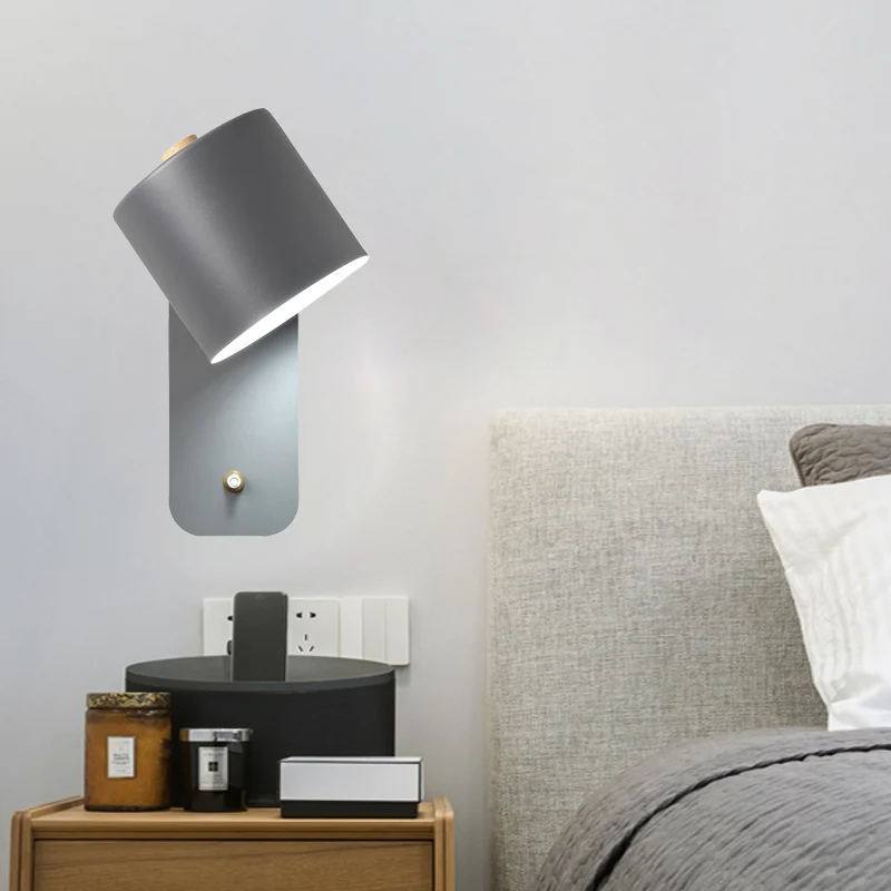Modernistische metalen wandverlichtingsarmatuur met 1 lampbuis grijs/groen met rechthoekig achterpaneel