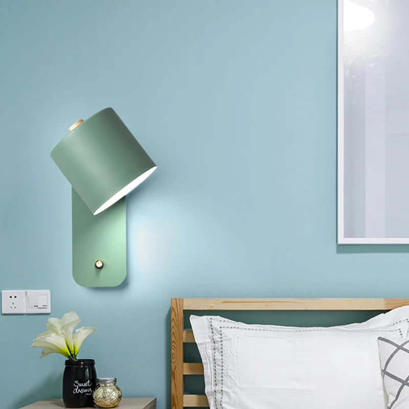 Modernistische metalen wandverlichtingsarmatuur met 1 lampbuis grijs/groen met rechthoekig achterpaneel
