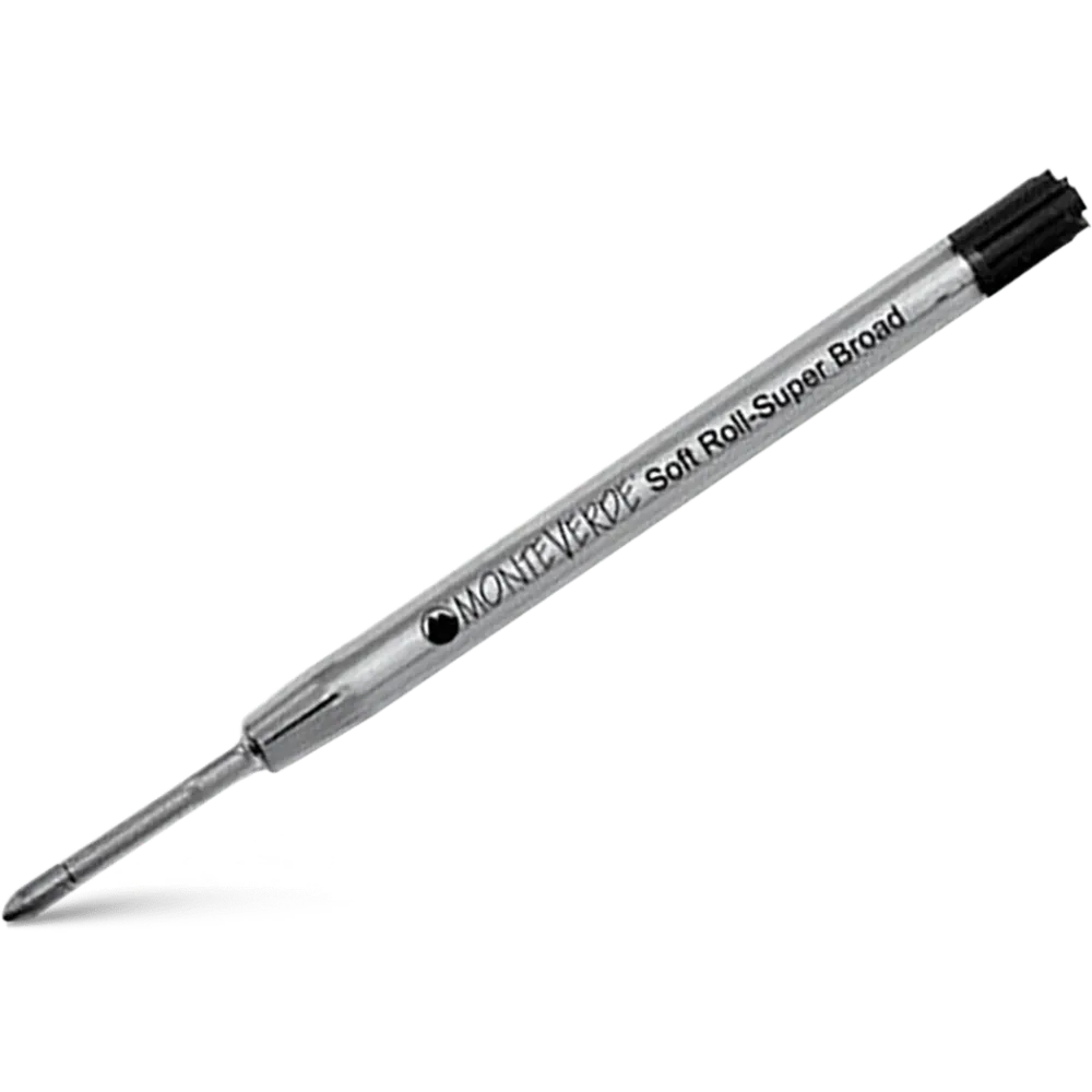 Monteverde Parker Style Aaibaar Roll Ballpoint Refill - Super Broad - Black - 2pcs