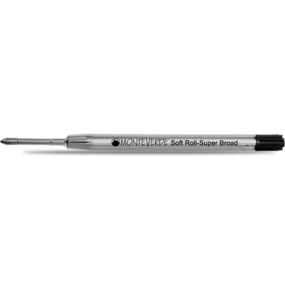 Monteverde Parker Style Aaibaar Roll Ballpoint Refill - Super Broad - Black - 2pcs