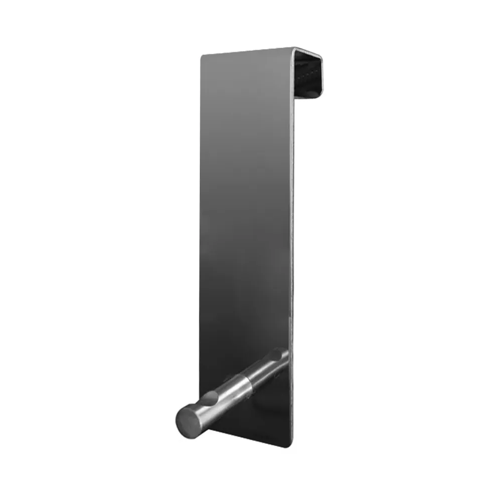 Morgana single overdoor coat hook 20 mm - Metaalglans