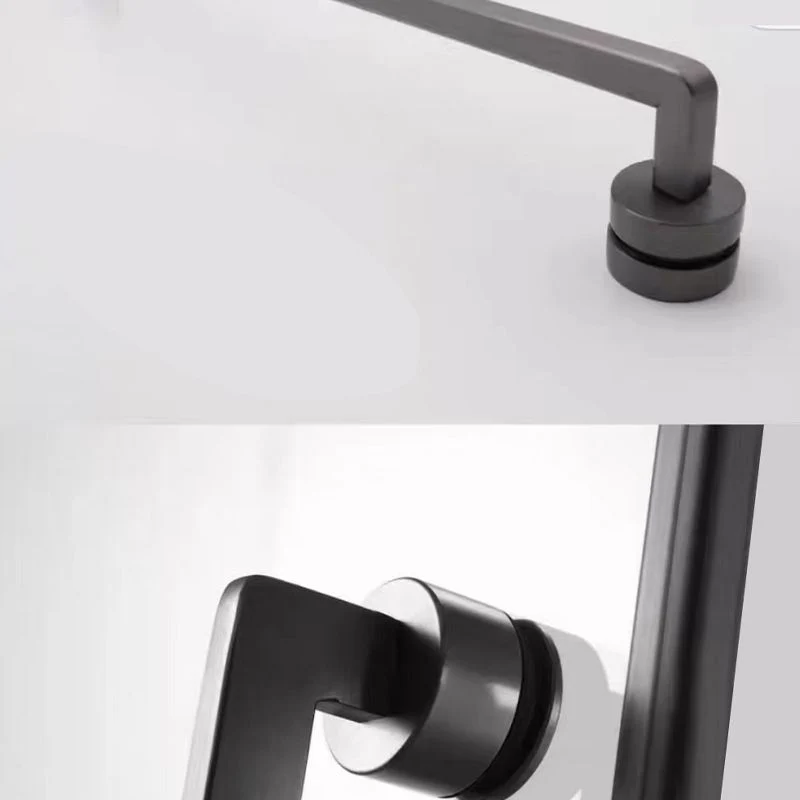 Narrow Full Frame Single Sliding Shower Door Tempered Glaswerk Shower Door Black