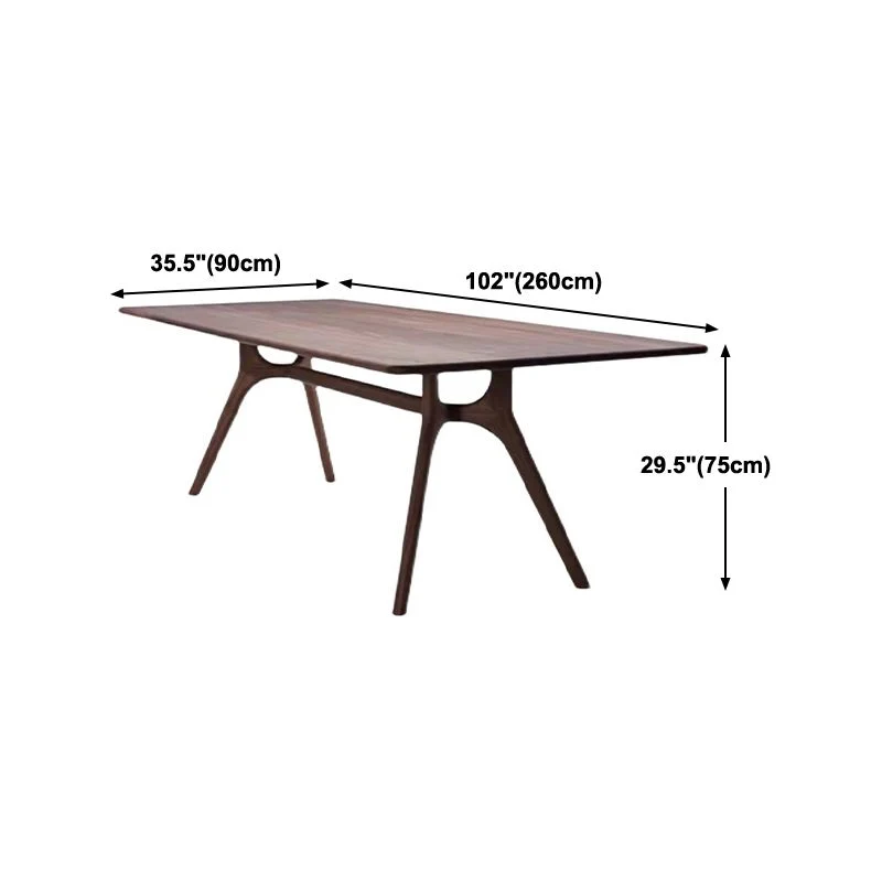 Natural Solid Wood Dining Table Eigentijds Rectangular Furniture Double Pedestal Home 55