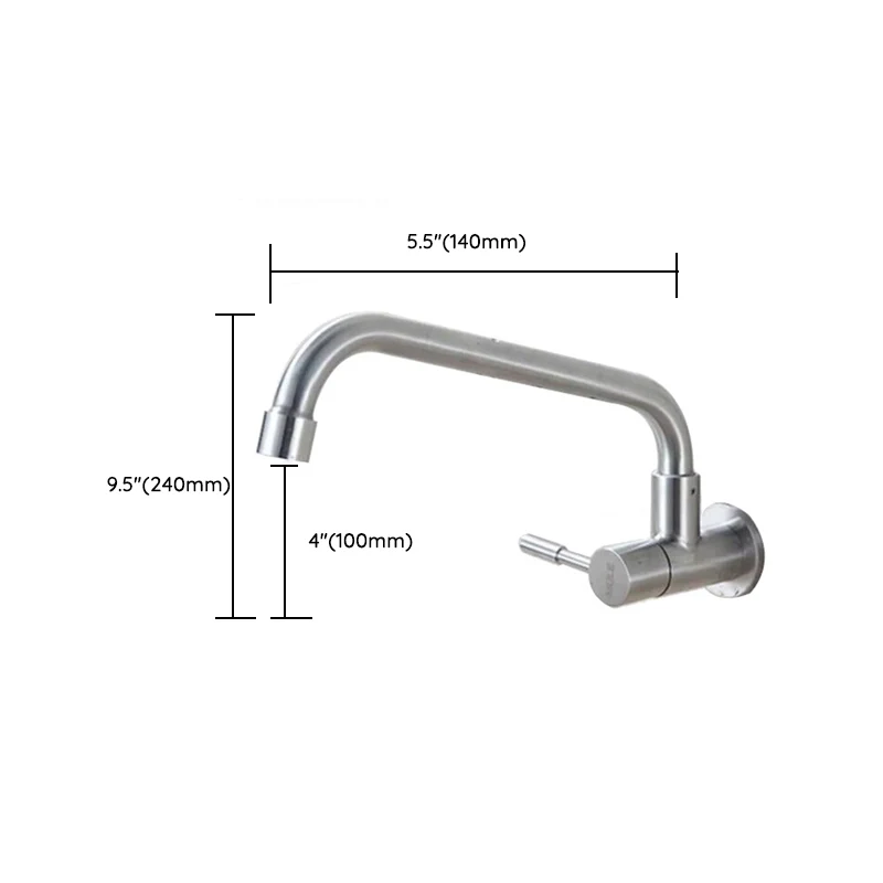 Niet-roestend Steel Kitchen Faucet Single Handle Gooseneck Faucet