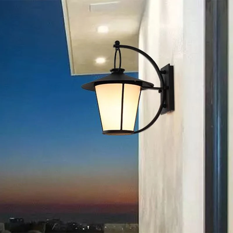 One Bulb Opal Glass Sconce Light Vintage Royal Koolzwart Cone/Cylinder Outdoor Wall Lamp Black