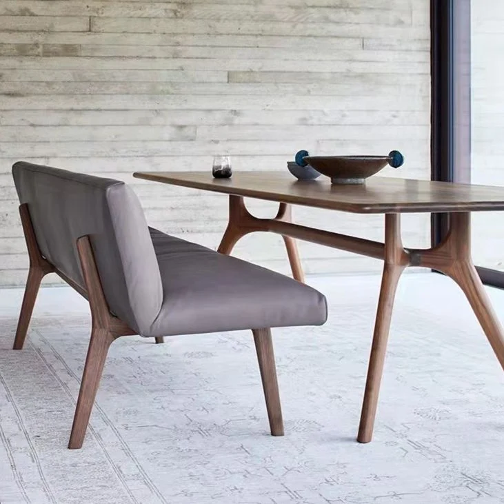 Ongewijzigd Solid Wood Dining Table Modern Rectangular Furniture Double Pedestal Home 55