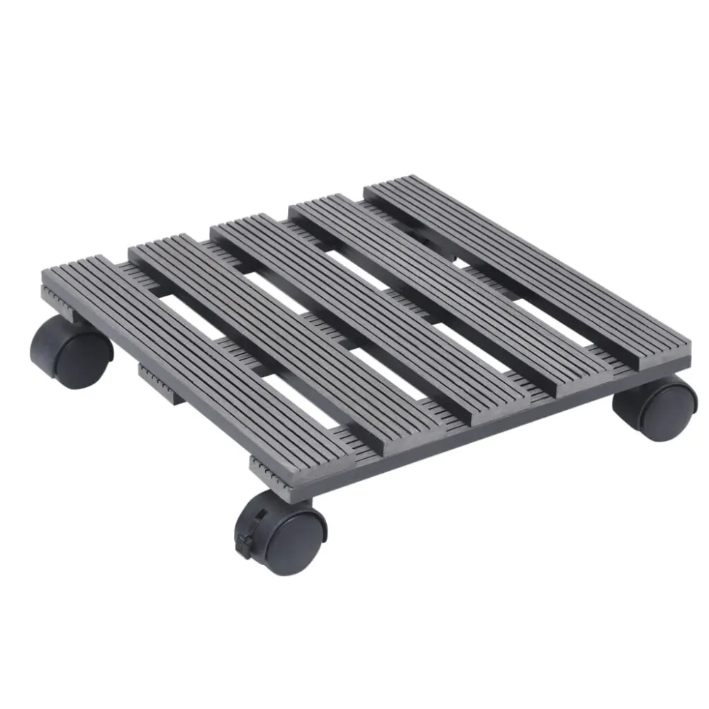 Plantentrolleys 2 st 30x30x7,5 cm HKC grijs
