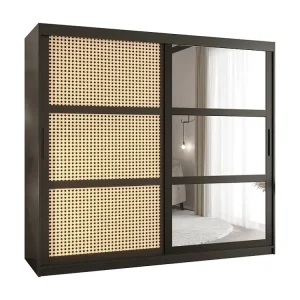 PLECIONKA 2 KLEDINGKAST MET SCHUIFDEUREN 200/200/62 2 deuren (zwart)