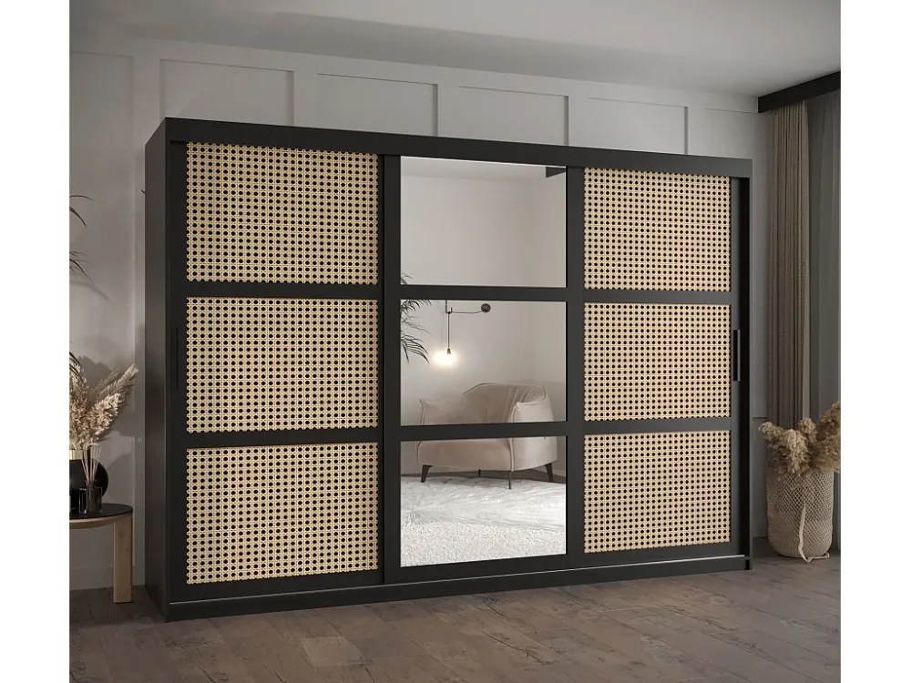 PLECIONKA 2 KLEDINGKAST MET SCHUIFDEUREN 200/250/62 2 deuren (zwart)