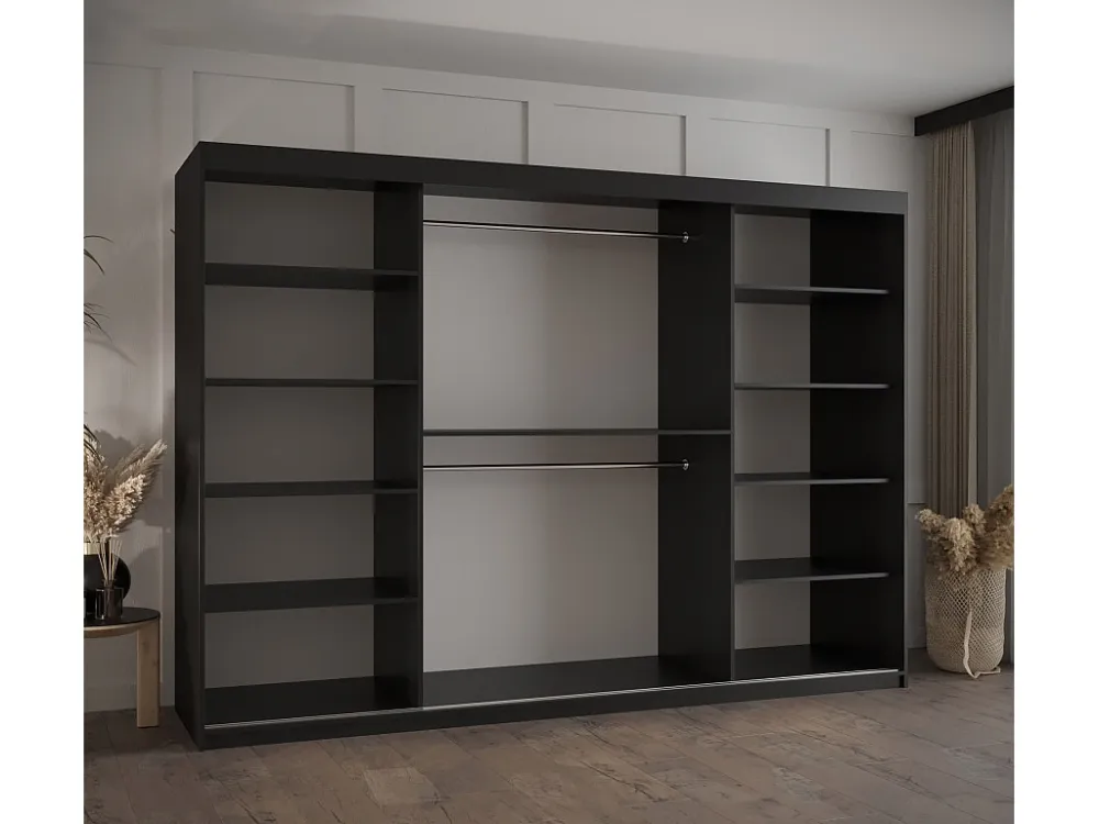 PLECIONKA 2 KLEDINGKAST MET SCHUIFDEUREN 200/250/62 2 deuren (zwart)