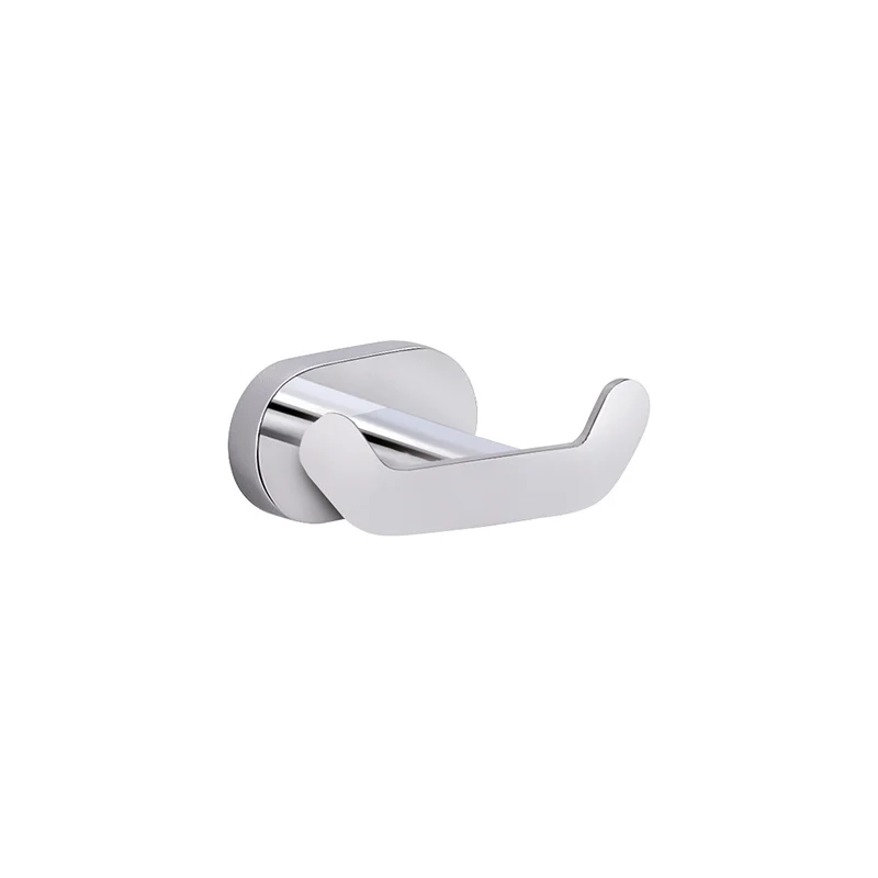 Practical double wall coat rack, Gedy Bernina stainless staal chrome