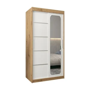 PROMO V2 KLEDINGKAST MET SCHUIFDEUREN 200/100/62 2 deuren (artisan/wit)