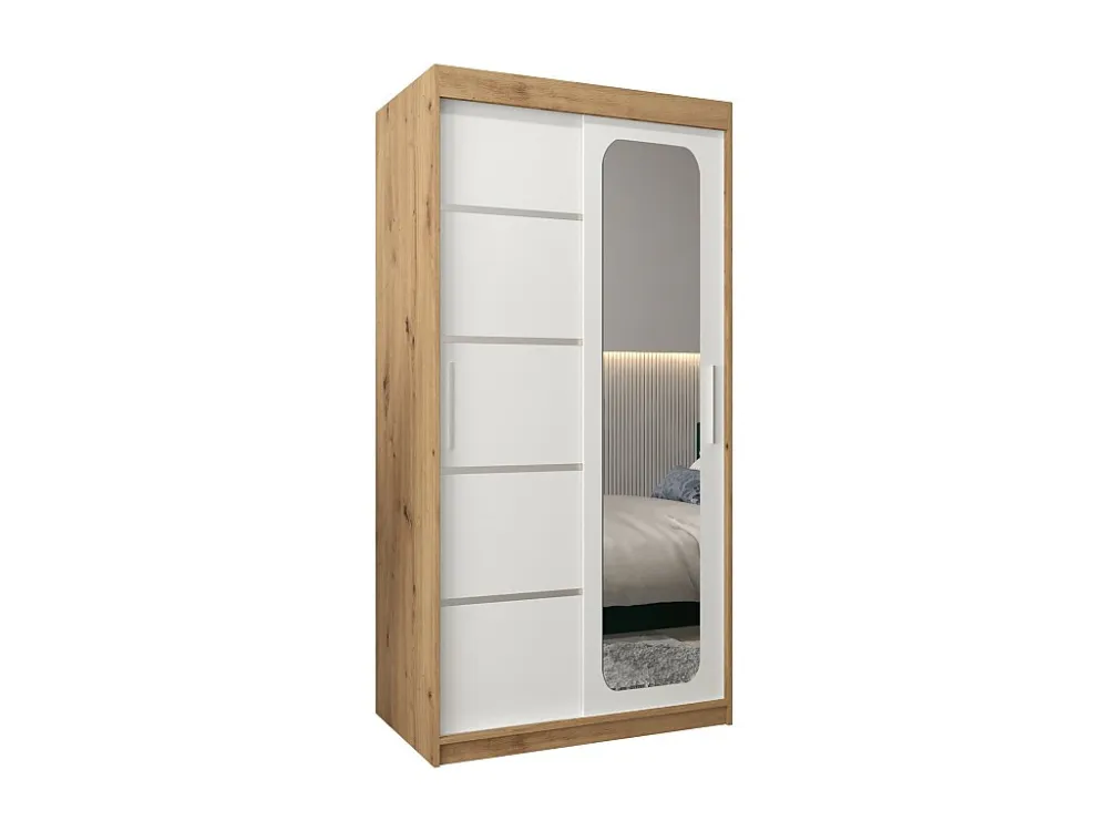 PROMO V2 KLEDINGKAST MET SCHUIFDEUREN 200/100/62 2 deuren (artisan/wit)