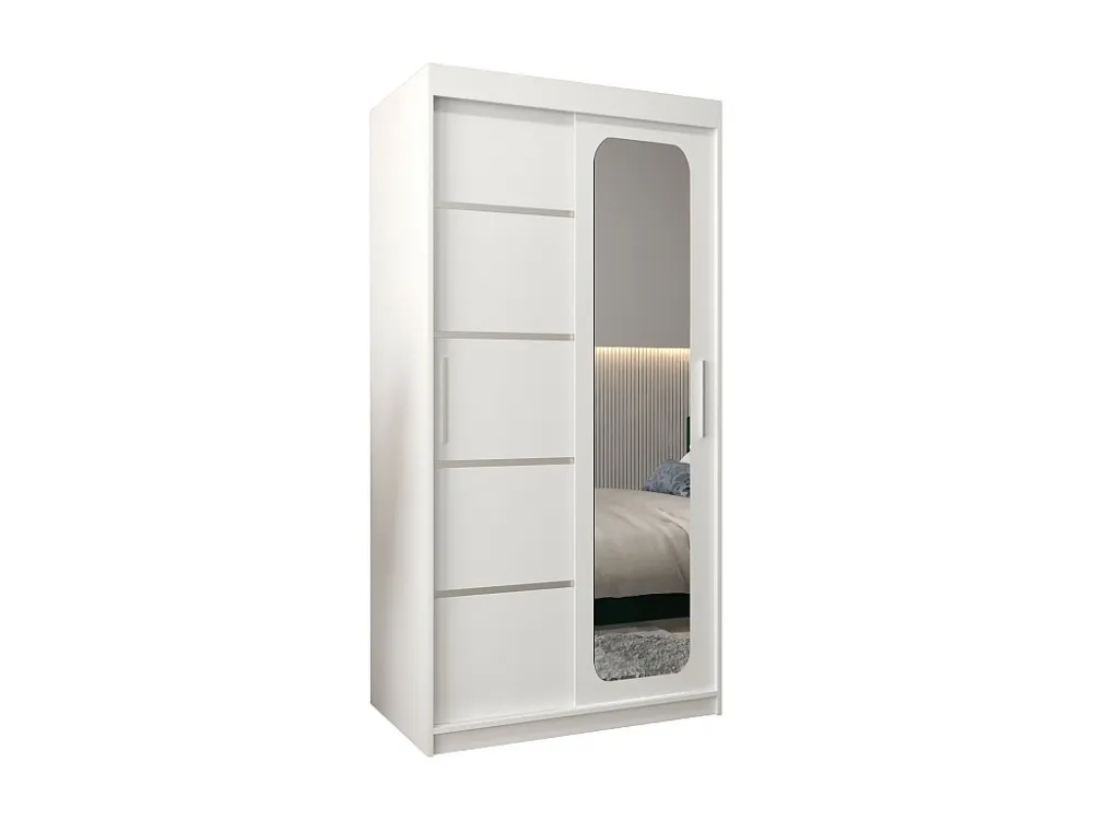 PROMO V2 KLEDINGKAST MET SCHUIFDEUREN 200/100/62 2 deuren (wit/wit)