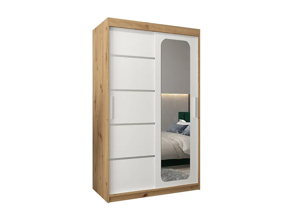 PROMO V2 KLEDINGKAST MET SCHUIFDEUREN 200/120/62 2 deuren (artisan/wit)