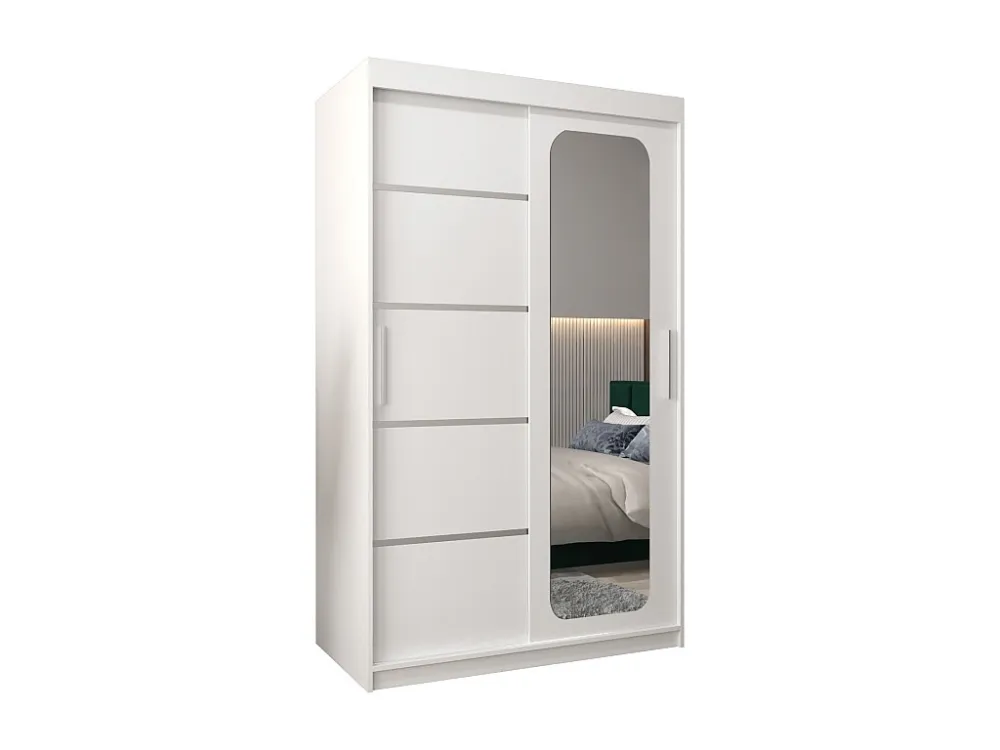 PROMO V2 KLEDINGKAST MET SCHUIFDEUREN 200/120/62 2 deuren (wit/wit)