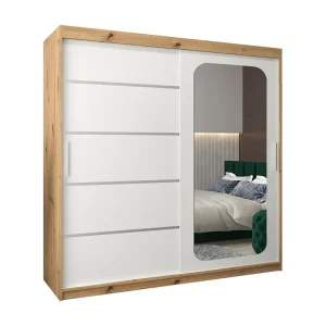 PROMO V2 KLEDINGKAST MET SCHUIFDEUREN 200/200/62 2 deuren (artisan/wit)