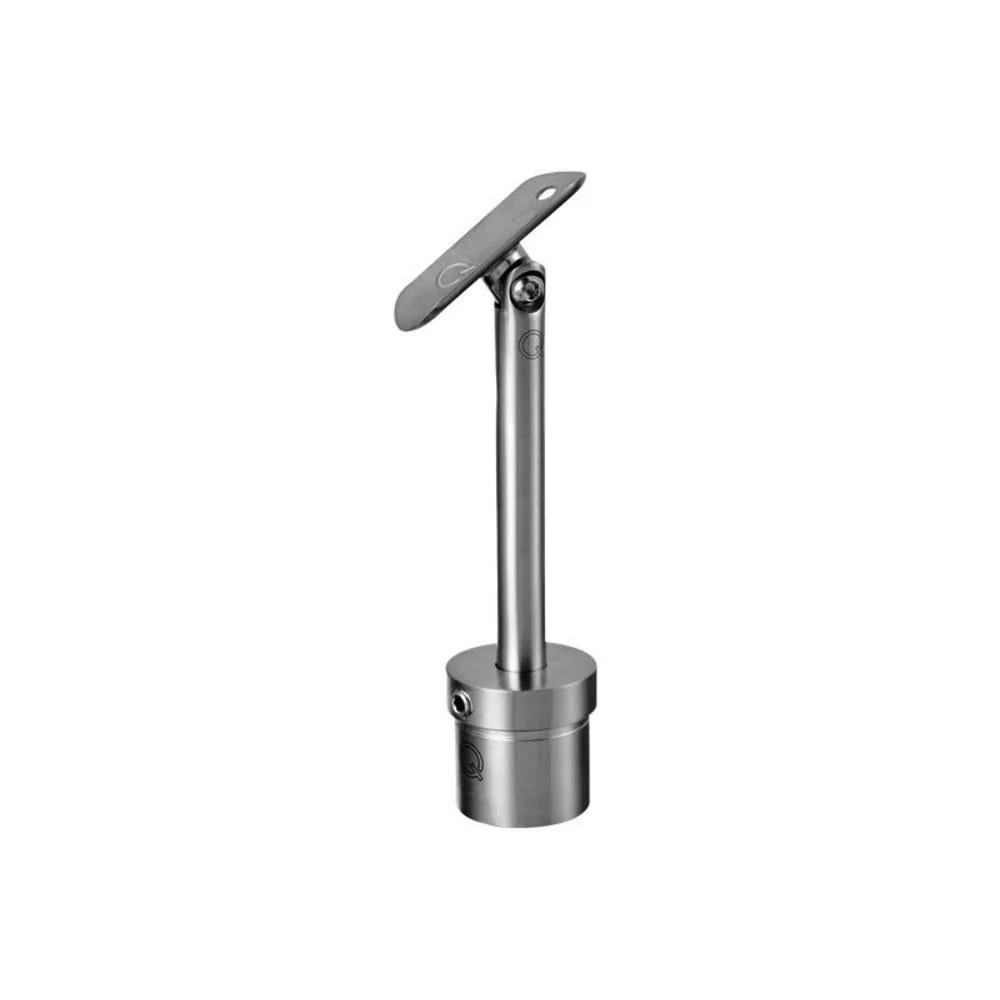 Q-railing Round Profile Baluster Bracket Round Handrail Tubing aanpasbaar Saddle Angle) (2" Saddle) (1-1/2" Handrail)