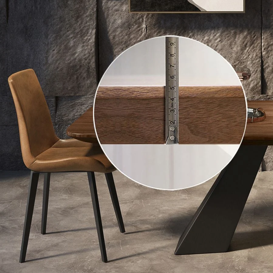 Rectangle Dining Table Industrial Style Tweeling Pedestal Base Table Dining Room 55