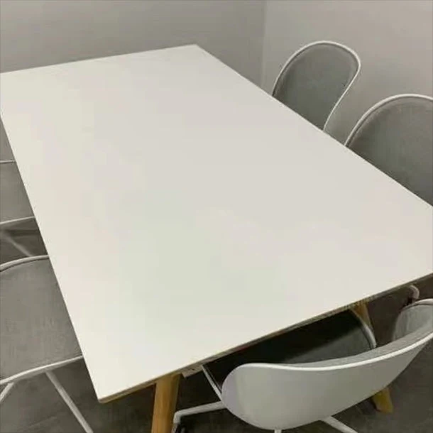 Rectangle Minimalistisch Dining Table Two-Color Fixed Table Solid Wood 55