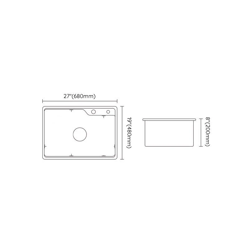 Rectangle Quartz Kitchen Sink Peppermint Groen Single Bowl Sink 24l