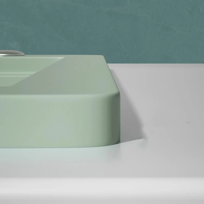 Rectangle Quartz Kitchen Sink Peppermint Groen Single Bowl Sink 24l