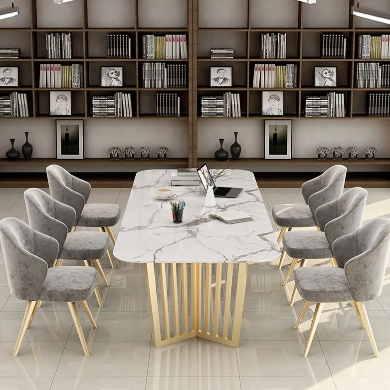Rectangle Sintered Stone White Dining Table Glam Dubbel Pedestal Table Dining Room 47