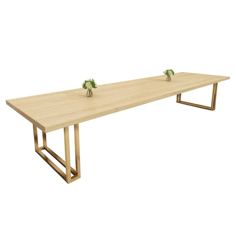 Rectangle Solid Pinewood Brown Tone Dining Table Simplicity Tweemaal Pedestal Table Dining Room 47