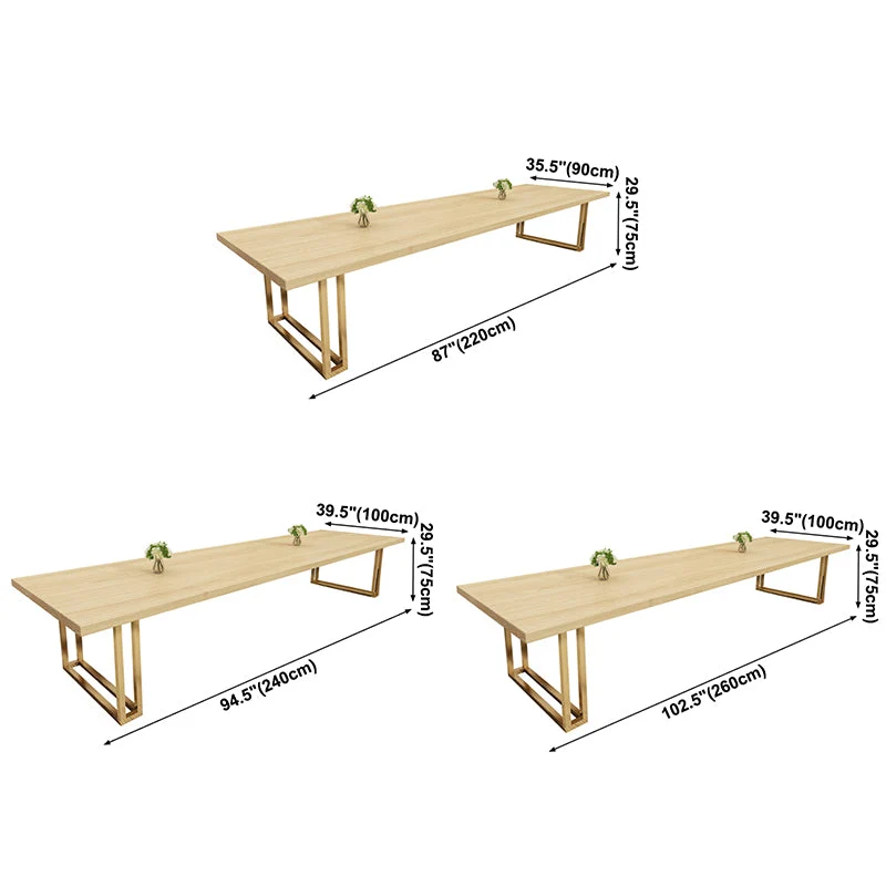 Rectangle Solid Pinewood Taupe Tone Dining Table Simplicity Double Pedestal Table Dining Room 47