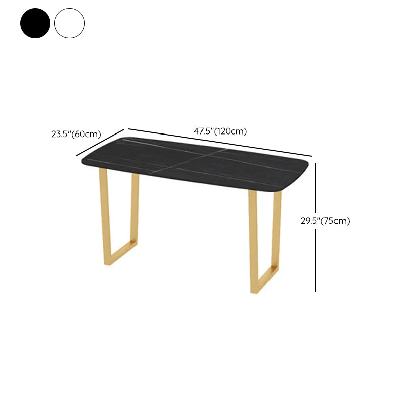 Rectangle Tweevoudig Pedestal Dining Table Glam Stone Table Milk Tea Shop 23