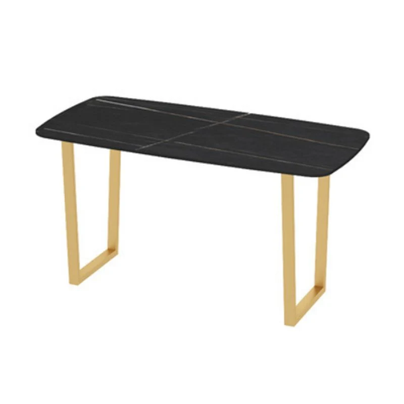 Rectangle Tweevoudig Pedestal Dining Table Glam Stone Table Milk Tea Shop 23
