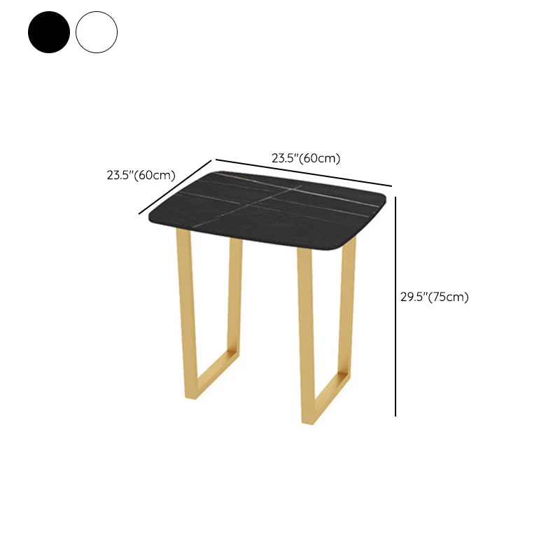 Rectangle Tweevoudig Pedestal Dining Table Glam Stone Table Milk Tea Shop 23