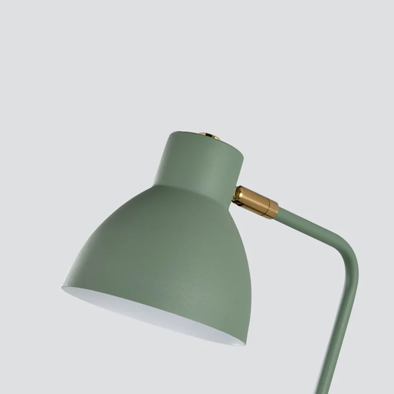 Rectangular Armed Wall Mounted Light Dome Shade Strak Metal 1 Light Sconce Light Grey/White/Green, 5.5" W Grey