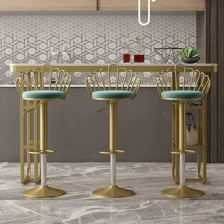 Rectangular Marble Bar Table Luxurious Bistro Table Storage Tweemaal Pedestal 47