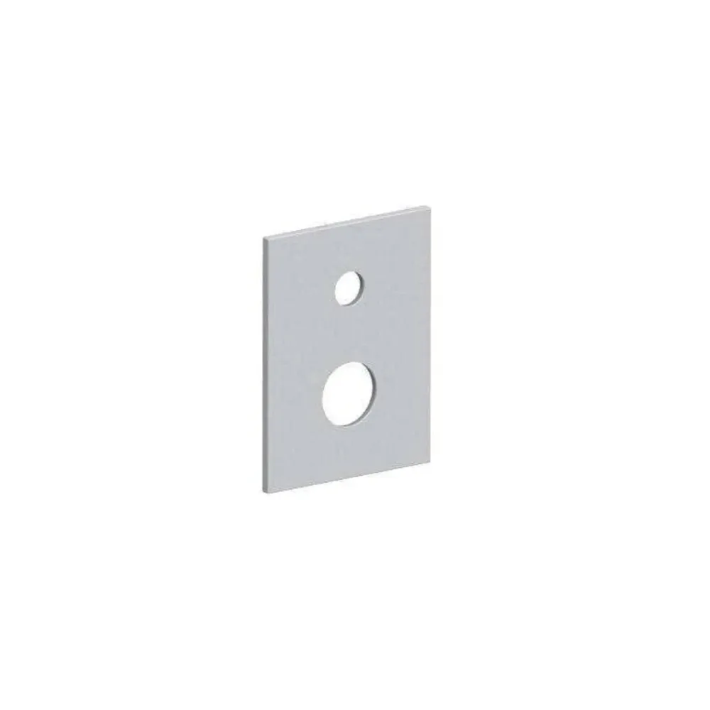 Rectangular metaal 2-hole plate flush mounting 2-way code ZPIA091CR/M item 018 Chrome Paffoni