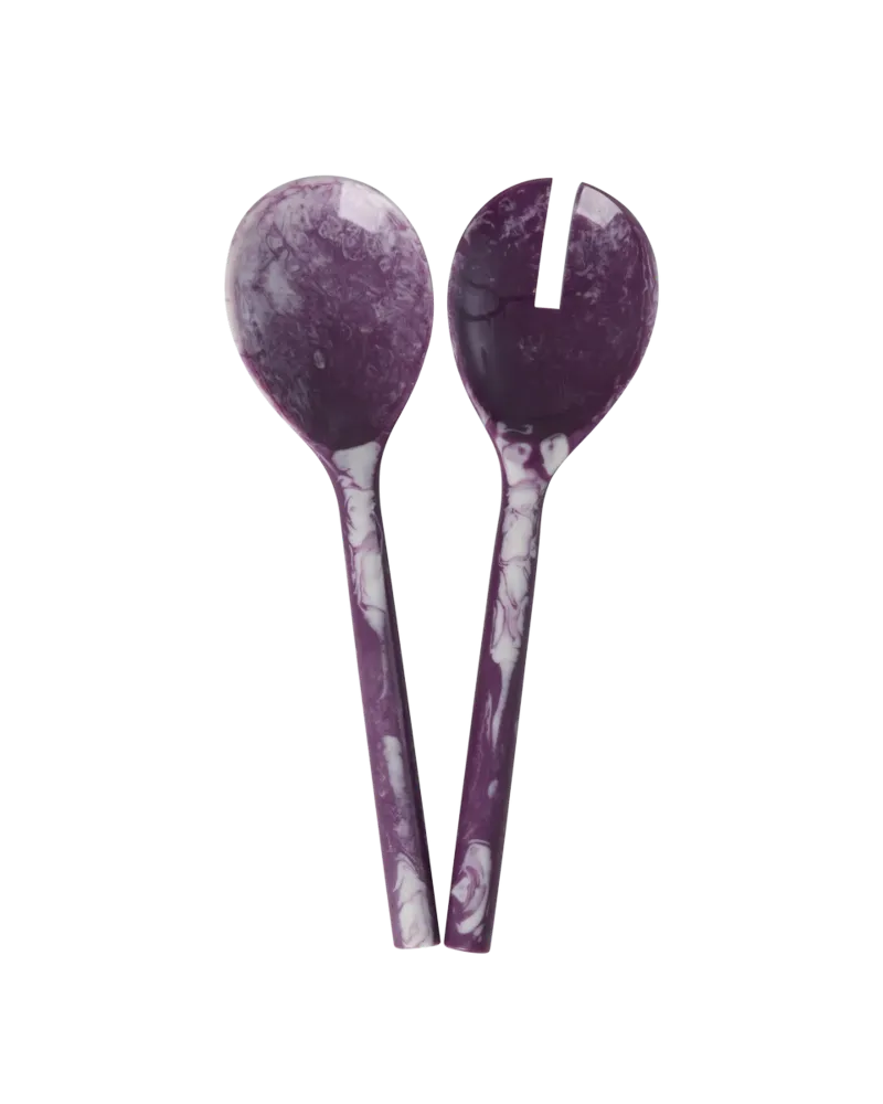 Resin Salad Servers - Aubergine - Set 2
