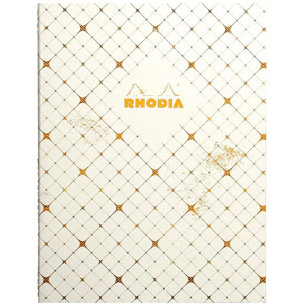Rhodia Heritage Book Block Notebook - Checkered Graph - Limited Edition (9.75" x 7.5")
