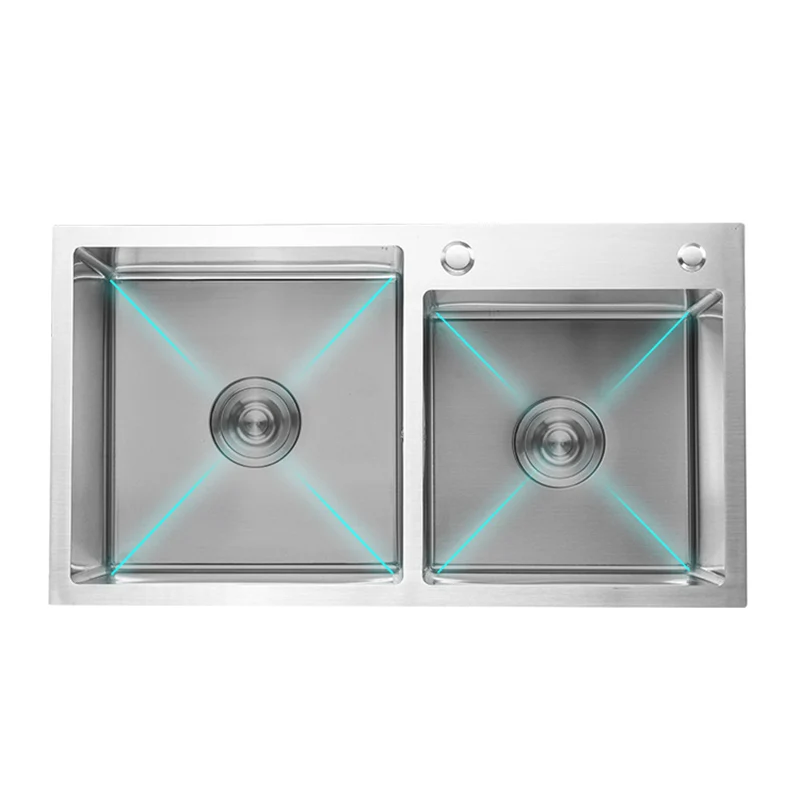 Roestvast Steel Contemporary Sink Kitchen Double Drop- Kitchen Sink 30l