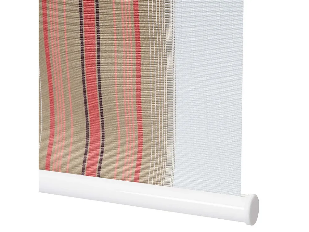 Rolgordijn MCW-D52 ondoorzichtig, wit/rood/beige