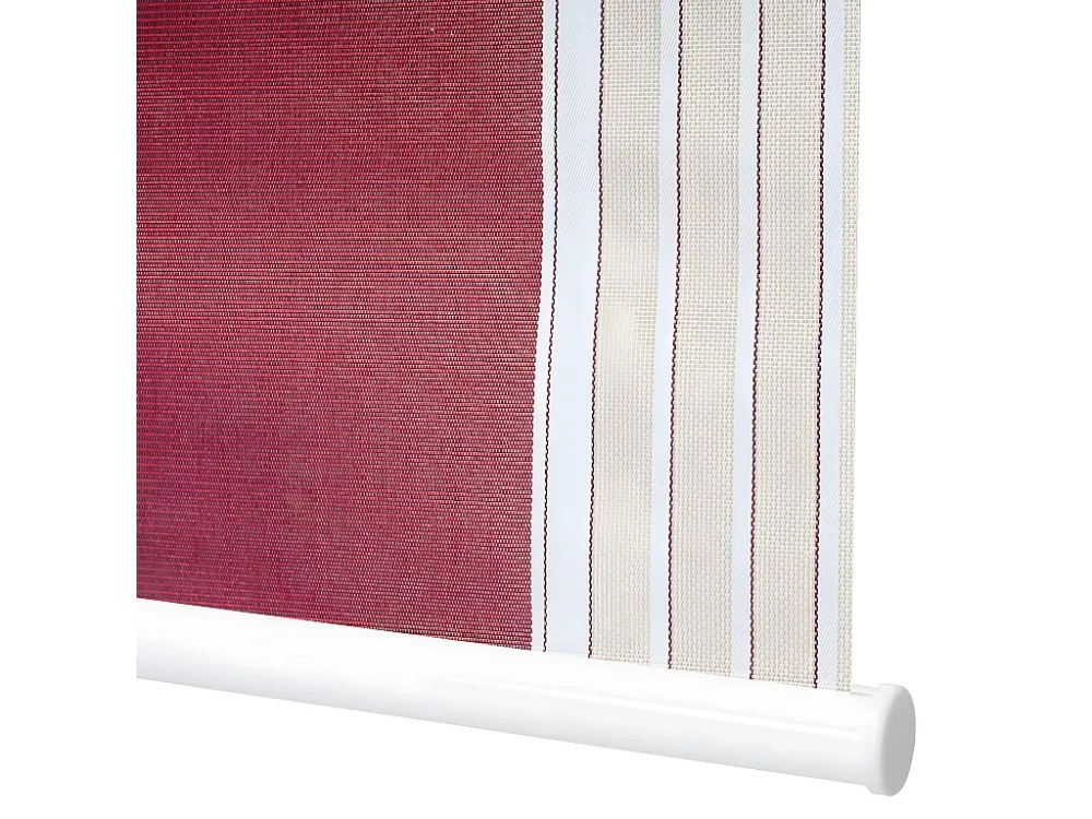 Rolgordijn MCW-D52, rood/wit/beige
