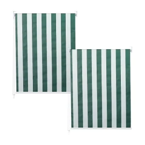Rolgordijn MCW-D52 (set van 2), groen/wit