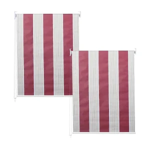 Rolgordijn MCW-D52 (set van 2), rood/wit/beige