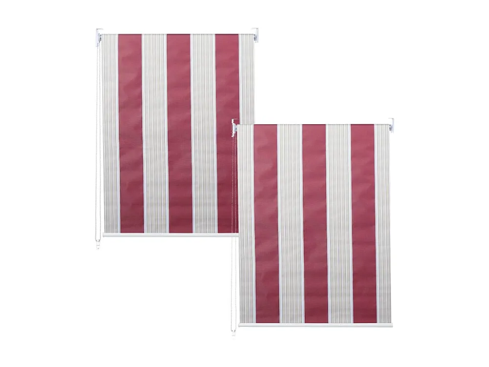 Rolgordijn MCW-D52 (set van 2), rood/wit/beige