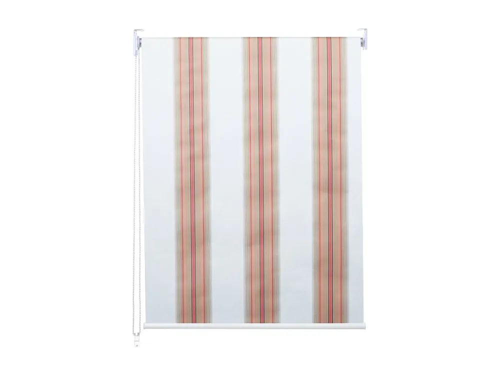 Rolgordijn MCW-D52, wit/rood/beige