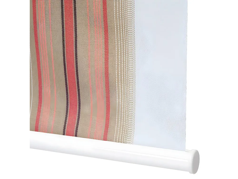 Rolgordijn MCW-D52, wit/rood/beige