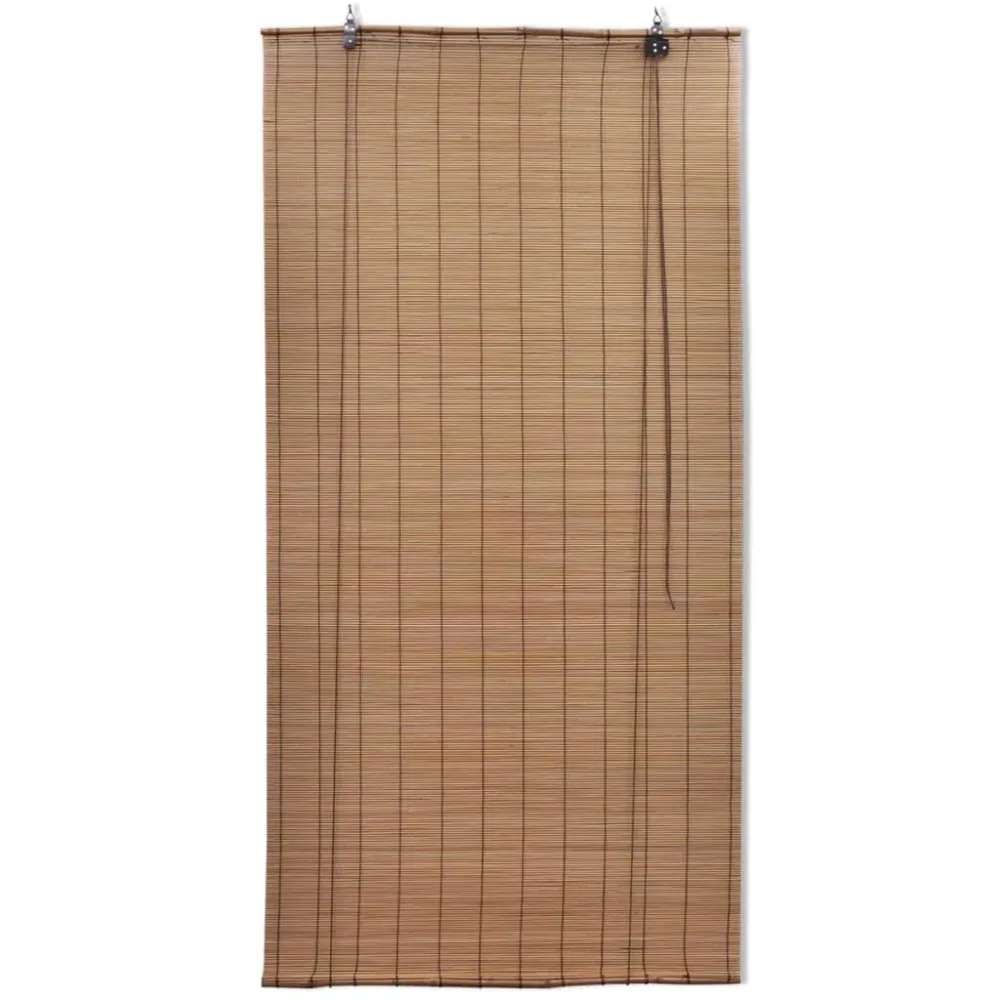 Rolgordijnen 2 st 120x220 cm bamboe bruin